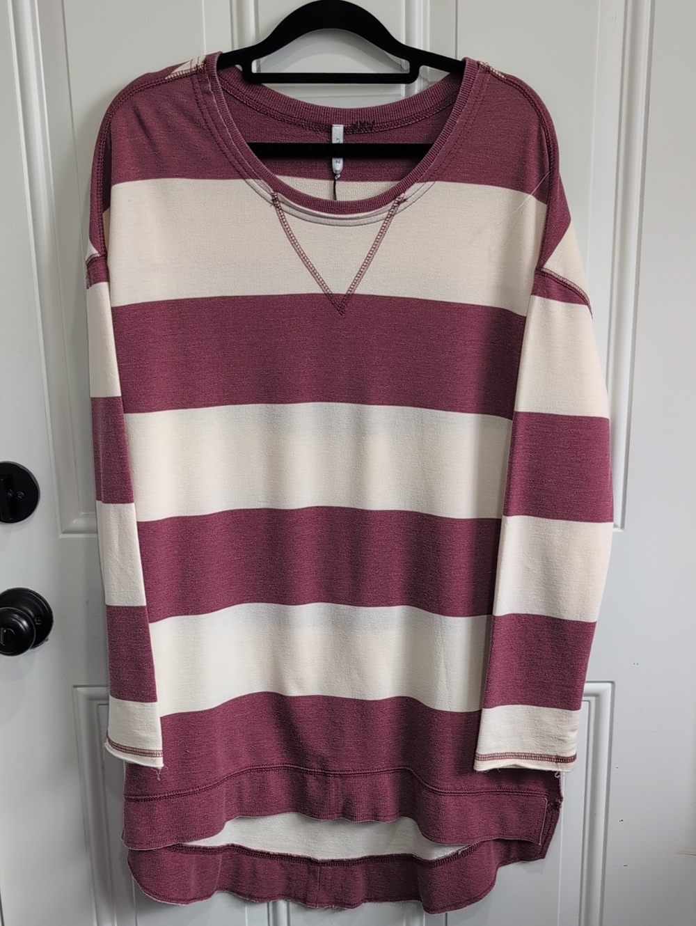 Z Supply The Rugby Stripe Weekender Crushed Berry NWT Ptp 24" XS